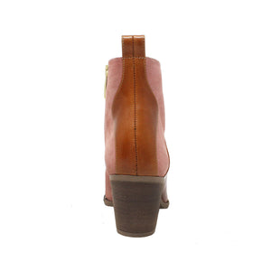 DAISY 60 - Caramel and Pink Regina Romero Women's Leather Ankle Boot