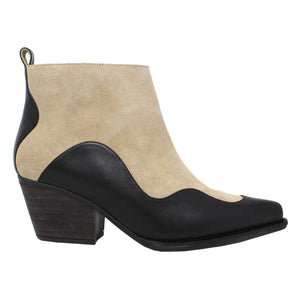 DAISY 60 - Black and Chai Regina Romero Women's Leather Ankle Boot