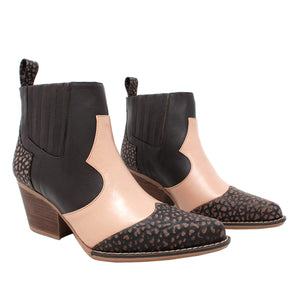 MADDIE 60 Limited Edition - Brown and Pink Regina Romero Women's Leather Ankle Boot
