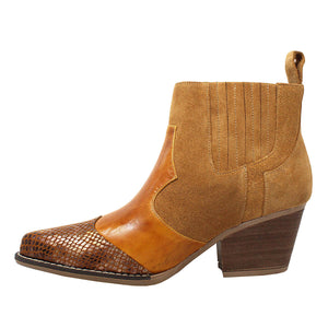 MADDIE 60 Limited Edition - Mango and Honey Regina Romero Women's Leather Ankle Boot