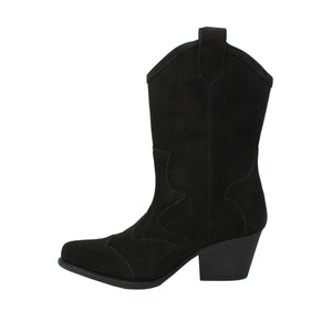 BAILEY 60 - Black Suede Regina Romero Women's Leather Boot