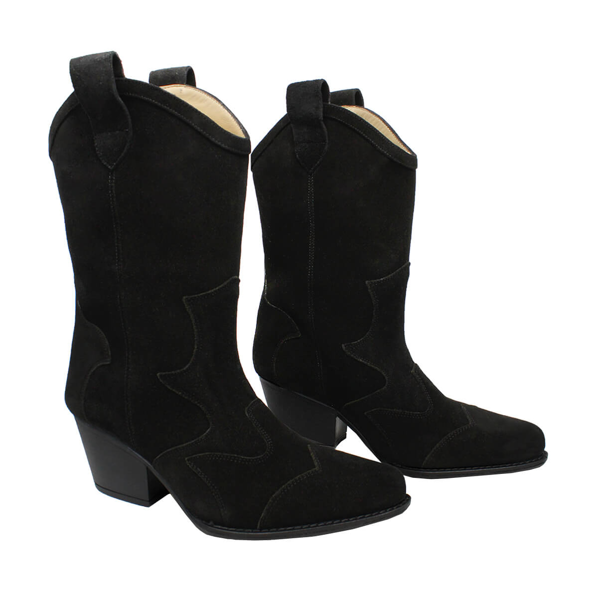 BAILEY 60 - Black Suede Regina Romero Women's Leather Boot