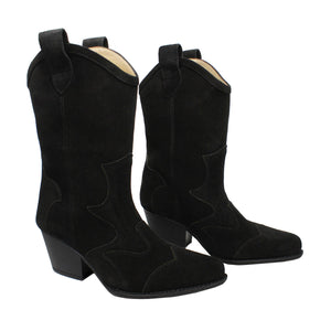 BAILEY 60 - Black Suede Regina Romero Women's Leather Boot