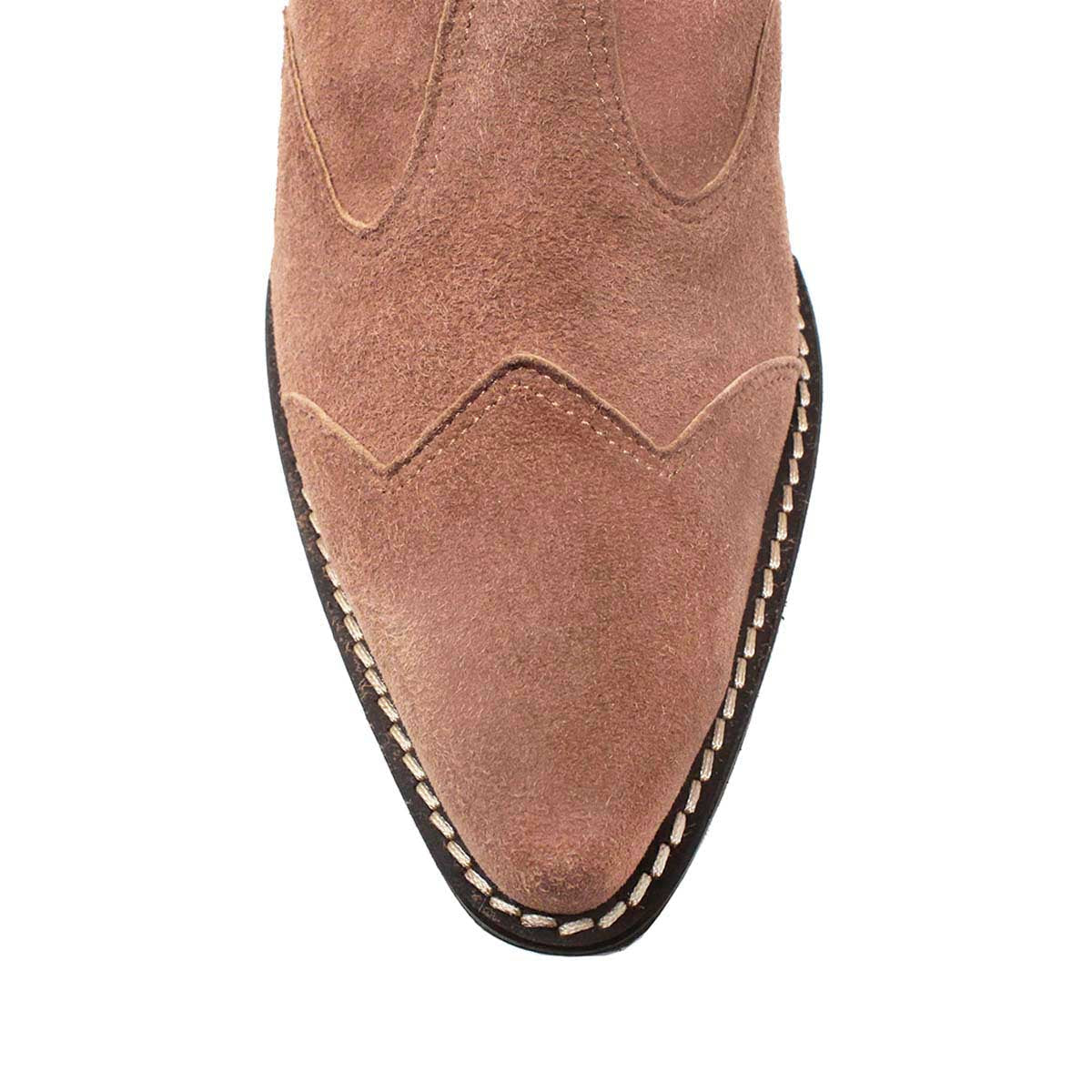 BAILEY 60 - Pink Suede Regina Romero Women's Leather Boot
