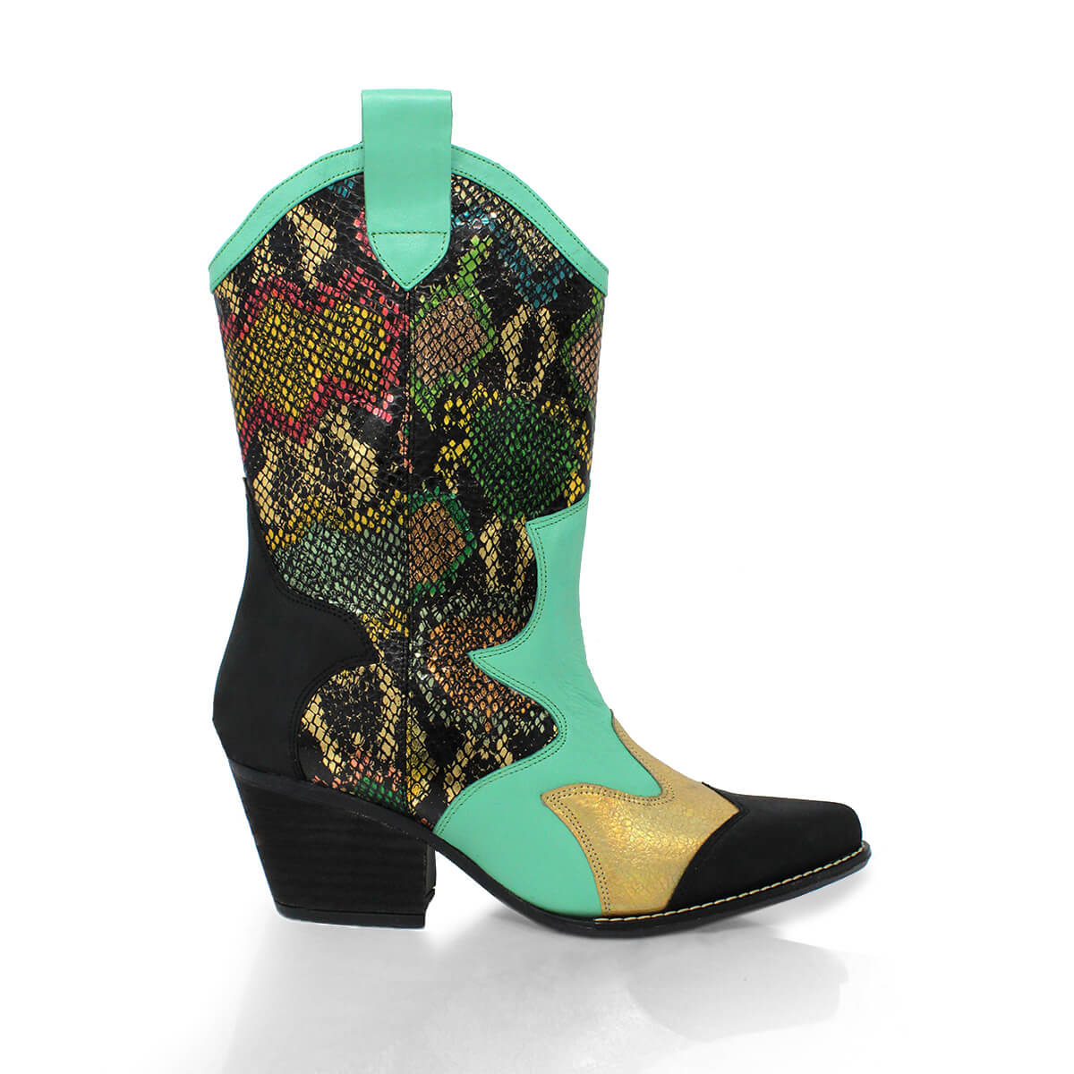 BAILEY 60 Limited Edition - Black and Multicolor Regina Romero Women's Leather Boot