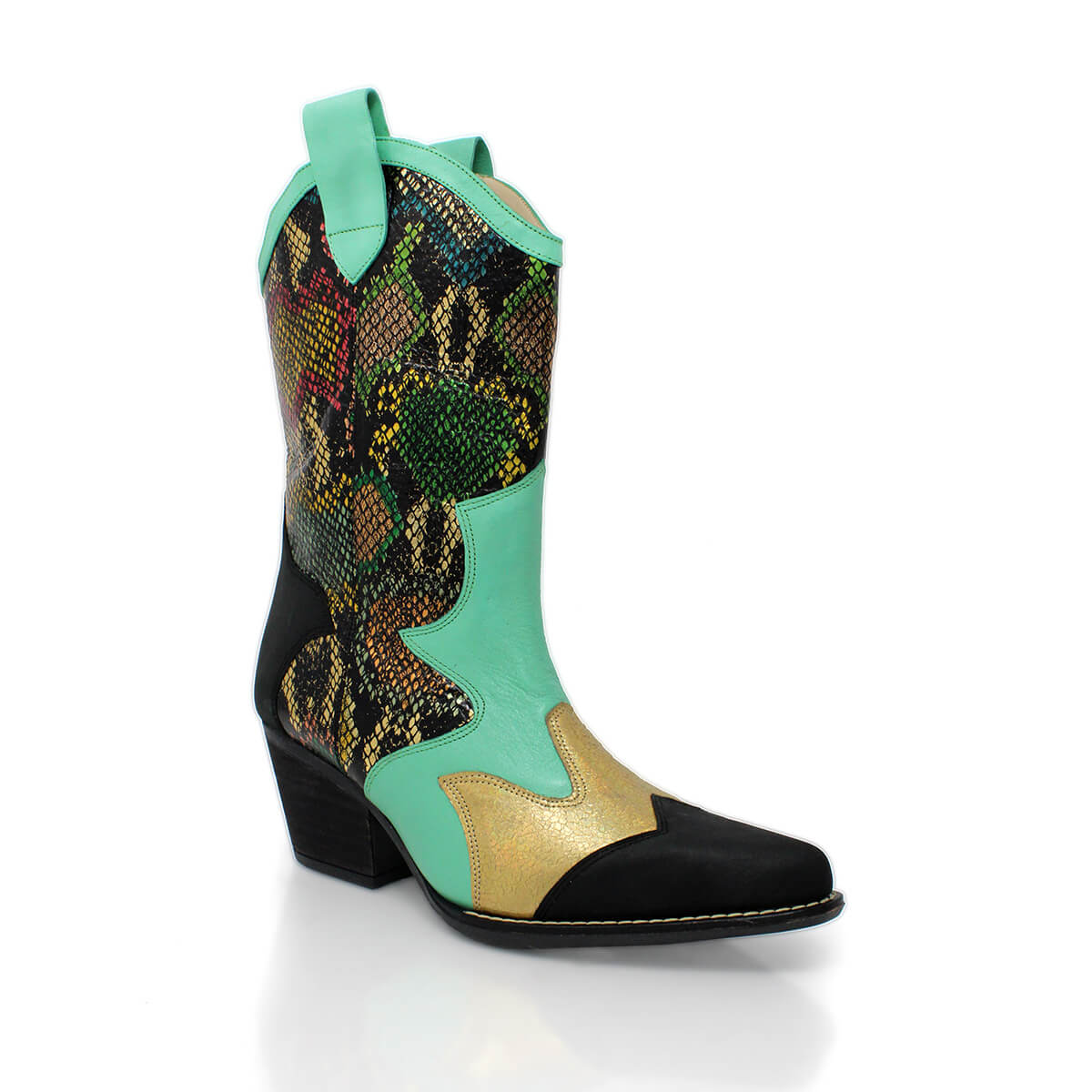 BAILEY 60 Limited Edition - Black and Multicolor Regina Romero Women's Leather Boot