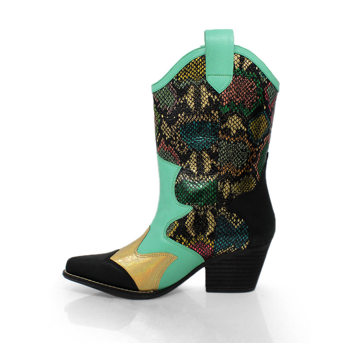 BAILEY 60 Limited Edition - Black and Multicolor Regina Romero Women's Leather Boot