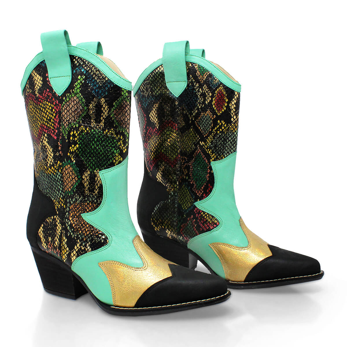 BAILEY 60 Limited Edition - Black and Multicolor Regina Romero Women's Leather Boot