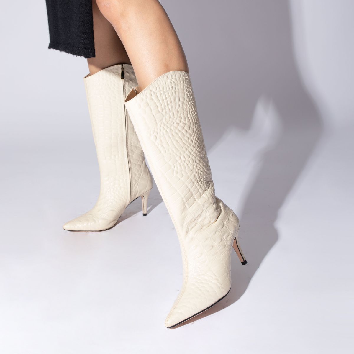 PAOLA 75 - Vanilla Regina Romero Women's Leather Boot