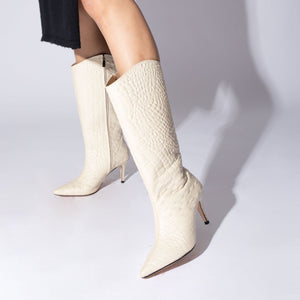 PAOLA 75 - Vanilla Regina Romero Women's Leather Boot
