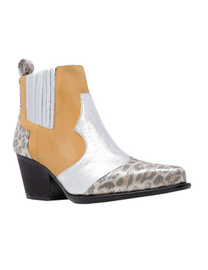 MADDIE 60 Limited Edition - Silver Regina Romero Women's Leather Ankle Boot