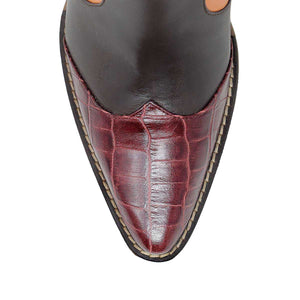 MADDIE 60 Limited Edition - Wine Brown and Terracotta Regina Romero Women's Leather Ankle Boot