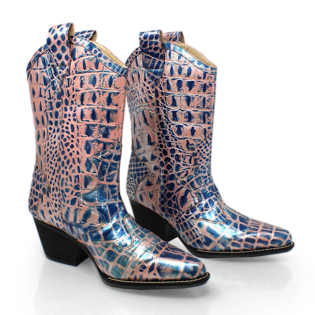 BAILEY 60 Limited Edition - Blue and Pink Regina Romero Women's Leather Boot