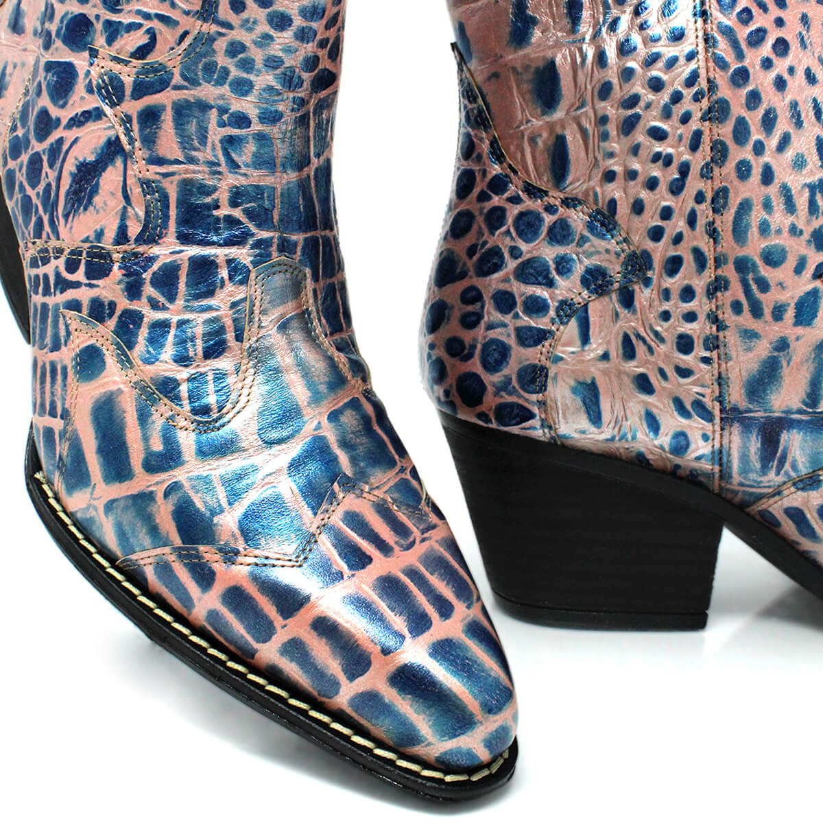 BAILEY 60 Limited Edition - Blue and Pink Regina Romero Women's Leather Boot