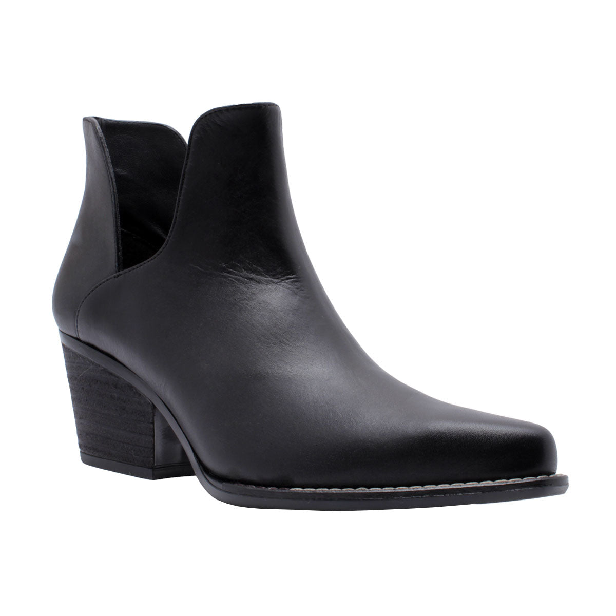 ISSA 60 - Black Regina Romero Women's Leather Ankle Boot