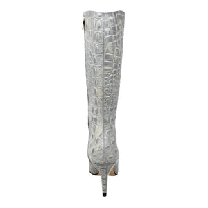 PAOLA 75 - Silver Regina Romero Women's Leather Boot