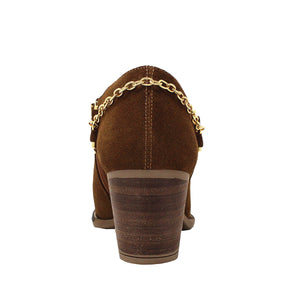 AMIRA 60 - Cinnamon Suede Regina Romero Women's Leather Ankle Boot