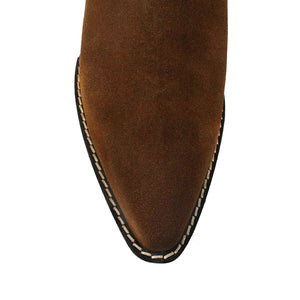 AMIRA 60 - Cinnamon Suede Regina Romero Women's Leather Ankle Boot