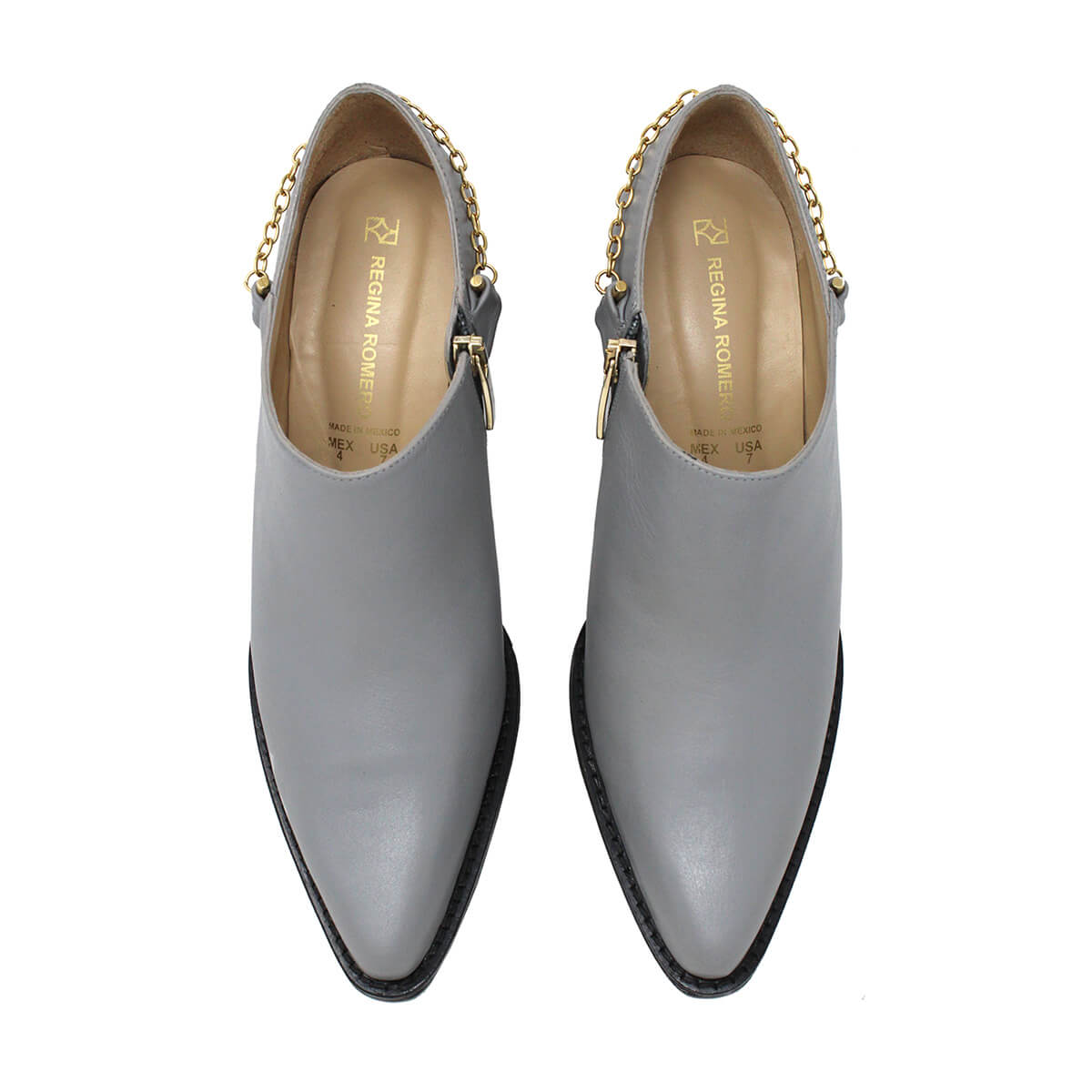 AMIRA 60 - Grey Regina Romero Women's Leather Ankle Boot