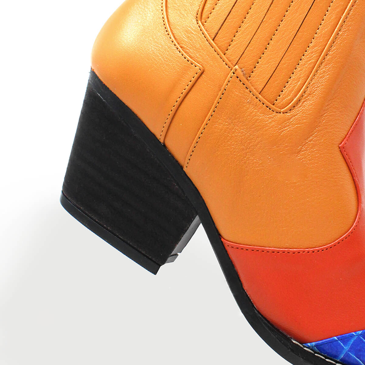 MADDIE 60 Limited Edition - Orange and Blue Regina Romero Women's Leather Ankle Boot