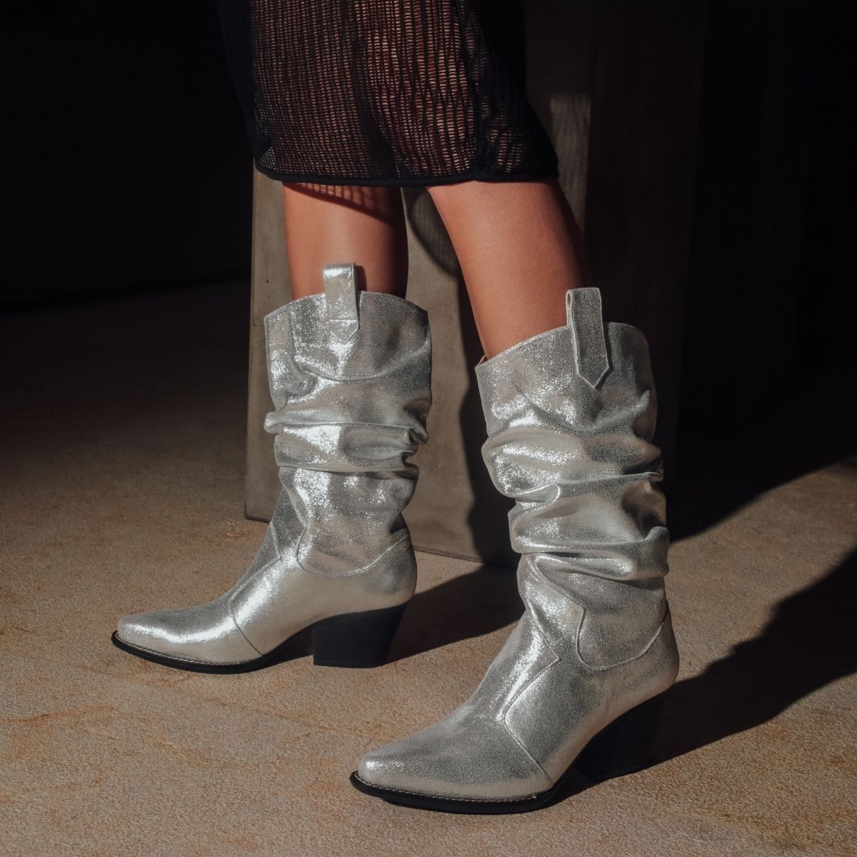 MADELEINE 60 - Silver Regina Romero Women's Leather Boot