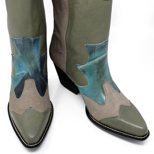 BAILEY 60 Limited Edition - Blue and Grey Regina Romero Women's Leather Boot