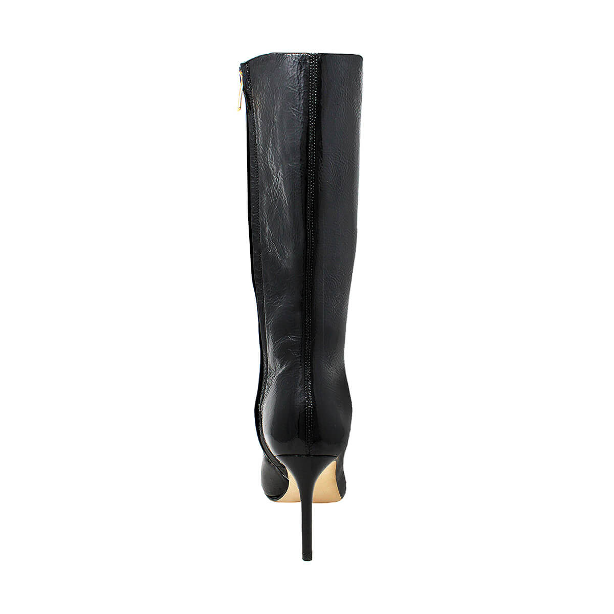 PAOLA 75 - Black Patent Leather Regina Romero Women's Leather Boot
