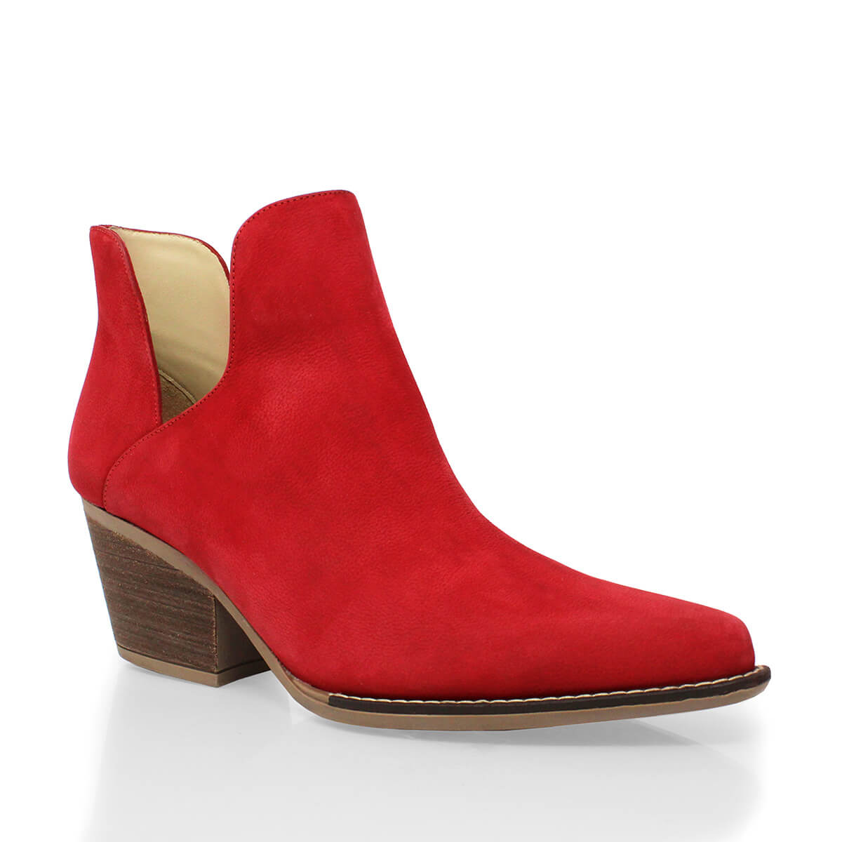 ISSA 60 - Red Regina Romero Women's Leather Ankle Boot