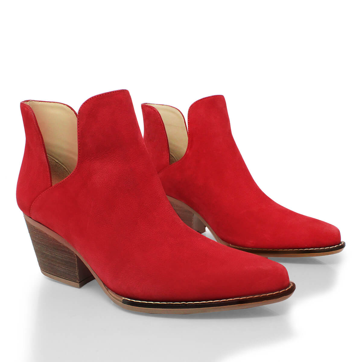 ISSA 60 - Red Regina Romero Women's Leather Ankle Boot